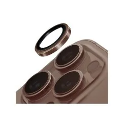 Uniq Optix Iphone 16 Pro 6.3/Pro 6.9 (2024) Stainless Steel Frame Sapphire Camera Lens Protector - Gilded Gold